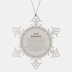 Inspirational Stepmom Snowflake Ornament - Behind you, all your Memories, Before you, all your Dreams - Birthday, Christmas Holiday Gifts