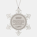 Landscape Architect Snowflake Ornament - Thanks for being who you are - Birthday Christmas Jewelry Gifts Coworkers Colleague Boss