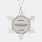 Linguist Snowflake Ornament - Thanks for being who you are - Birthday Christmas Jewelry Gifts Coworkers Colleague Boss