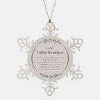 Little Brother Snowflake Ornament Gifts - You are braver than you believe, stronger than you seem, Inspirational Birthday, Christmas Gifts