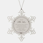 Little Sister Christmas Snowflake Ornament, Motivational Little Sister Birthday Gifts Life is learning to dance in the rain