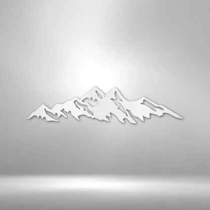 Mountain Ridge Indoor Outdoor Steel Wall Sign Art - Mallard Moon Gift Shop