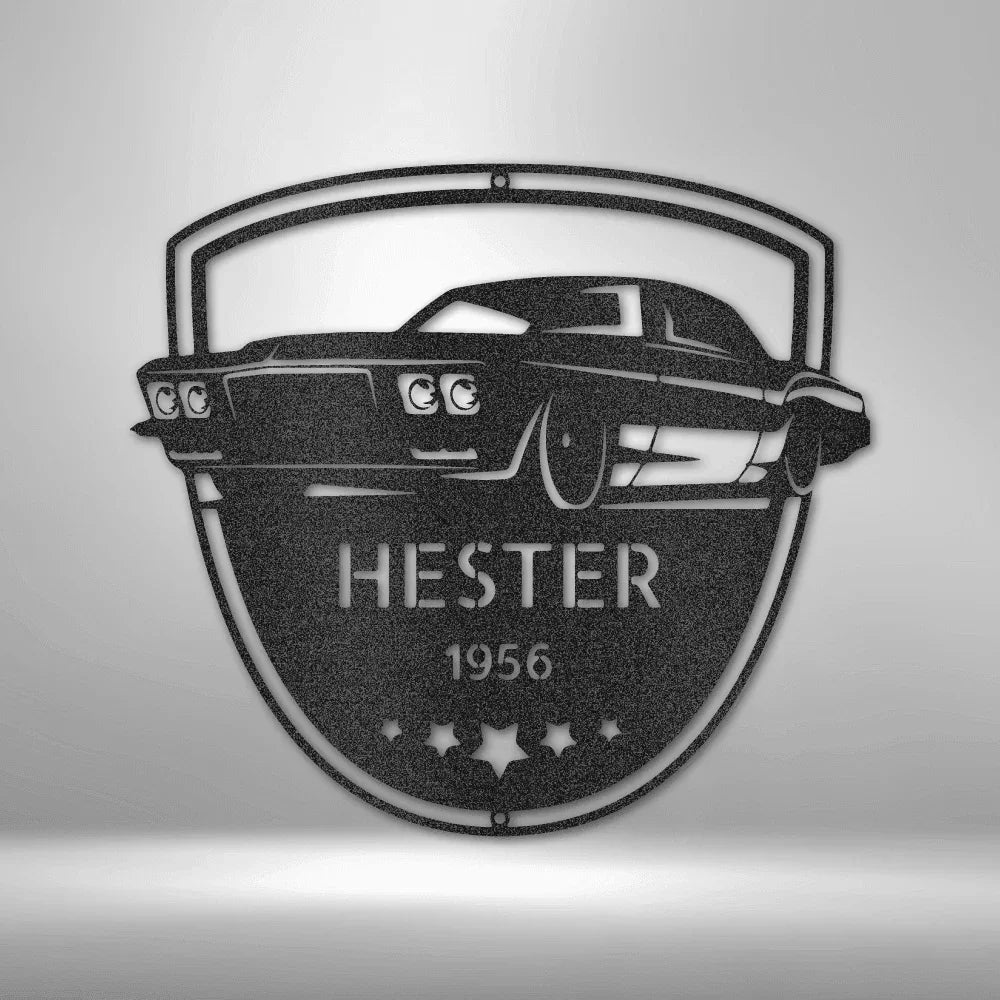 Classic Car Restoration Master Custom Name Indoor Outdoor Steel Wall Sign