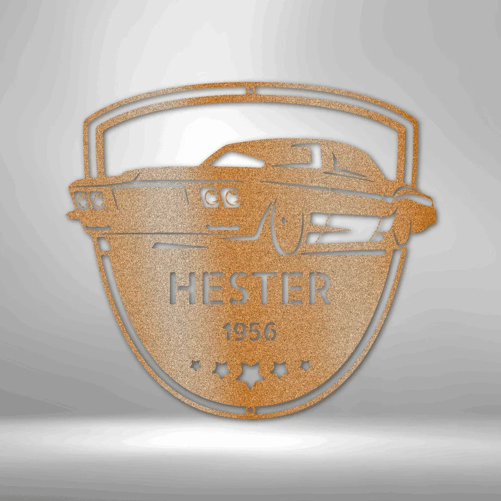 Classic Car Restoration Master Custom Name Indoor Outdoor Steel Wall Sign