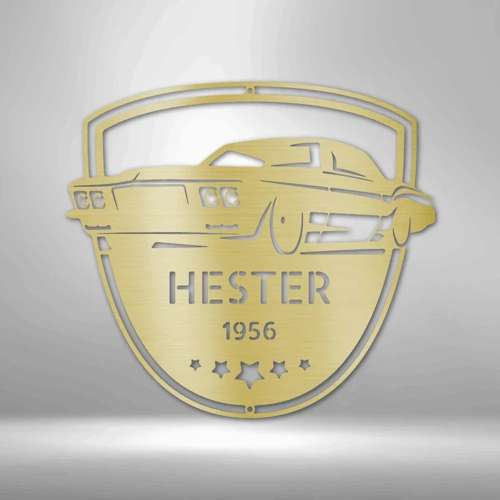 Classic Car Restoration Master Custom Name Indoor Outdoor Steel Wall Sign