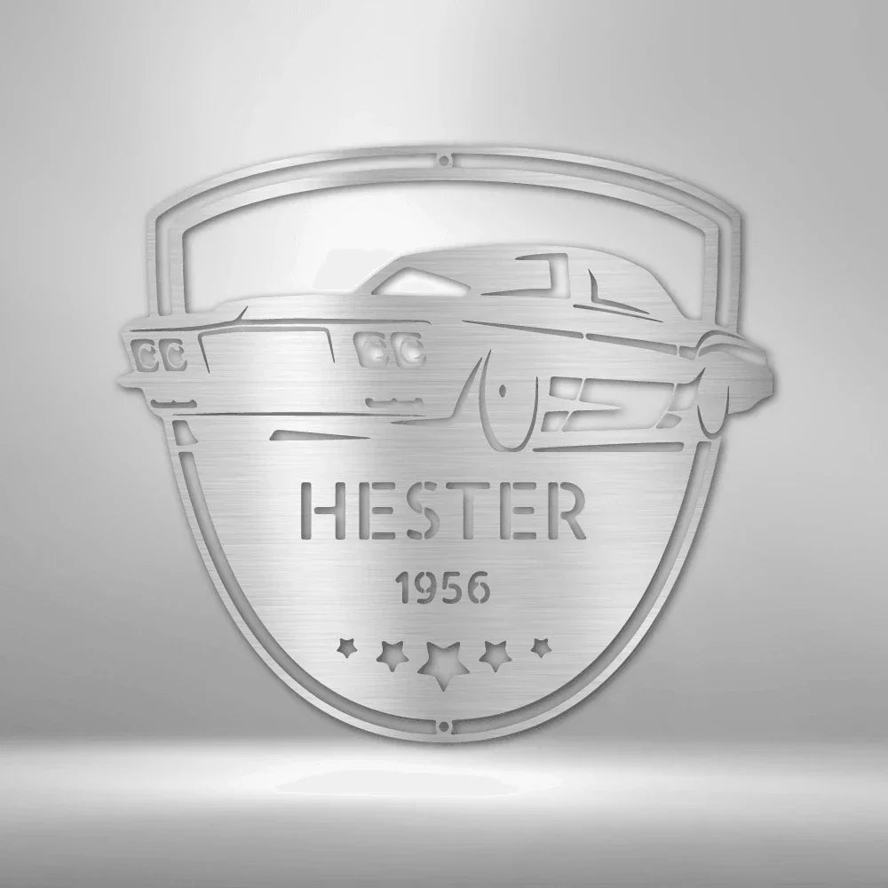Classic Car Restoration Master Custom Name Indoor Outdoor Steel Wall Sign