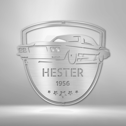 Classic Car Restoration Master Custom Name Indoor Outdoor Steel Wall Sign - Mallard Moon Gift Shop