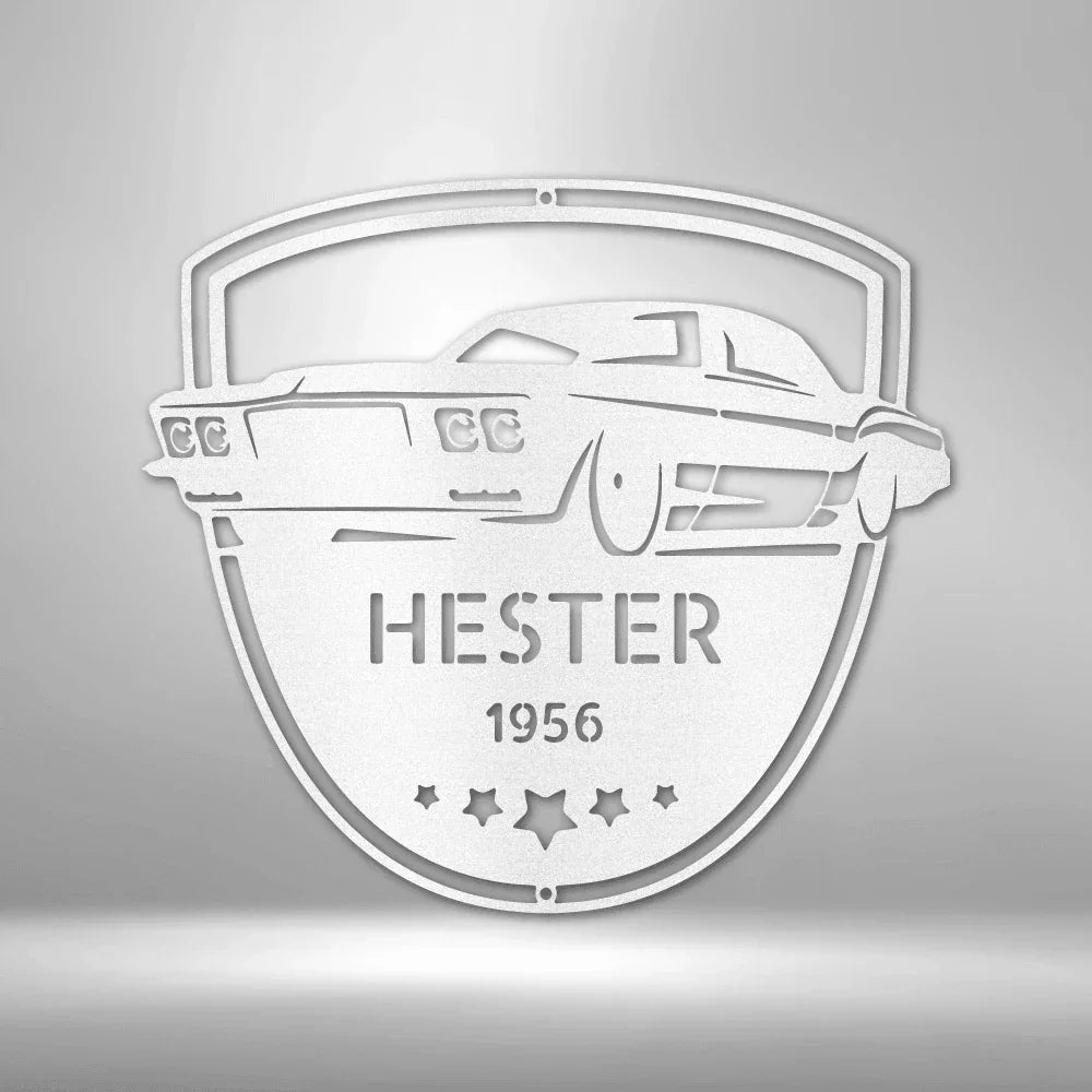 Classic Car Restoration Master Custom Name Indoor Outdoor Steel Wall Sign