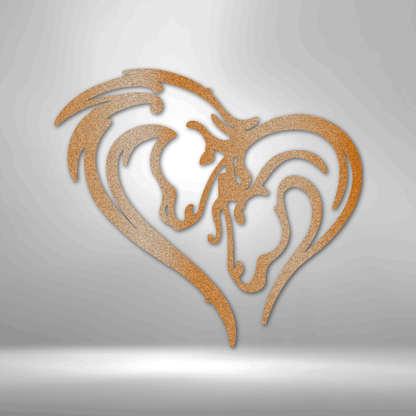 Horse Love Steel Wall Sign - Mallard Moon Gift Shop