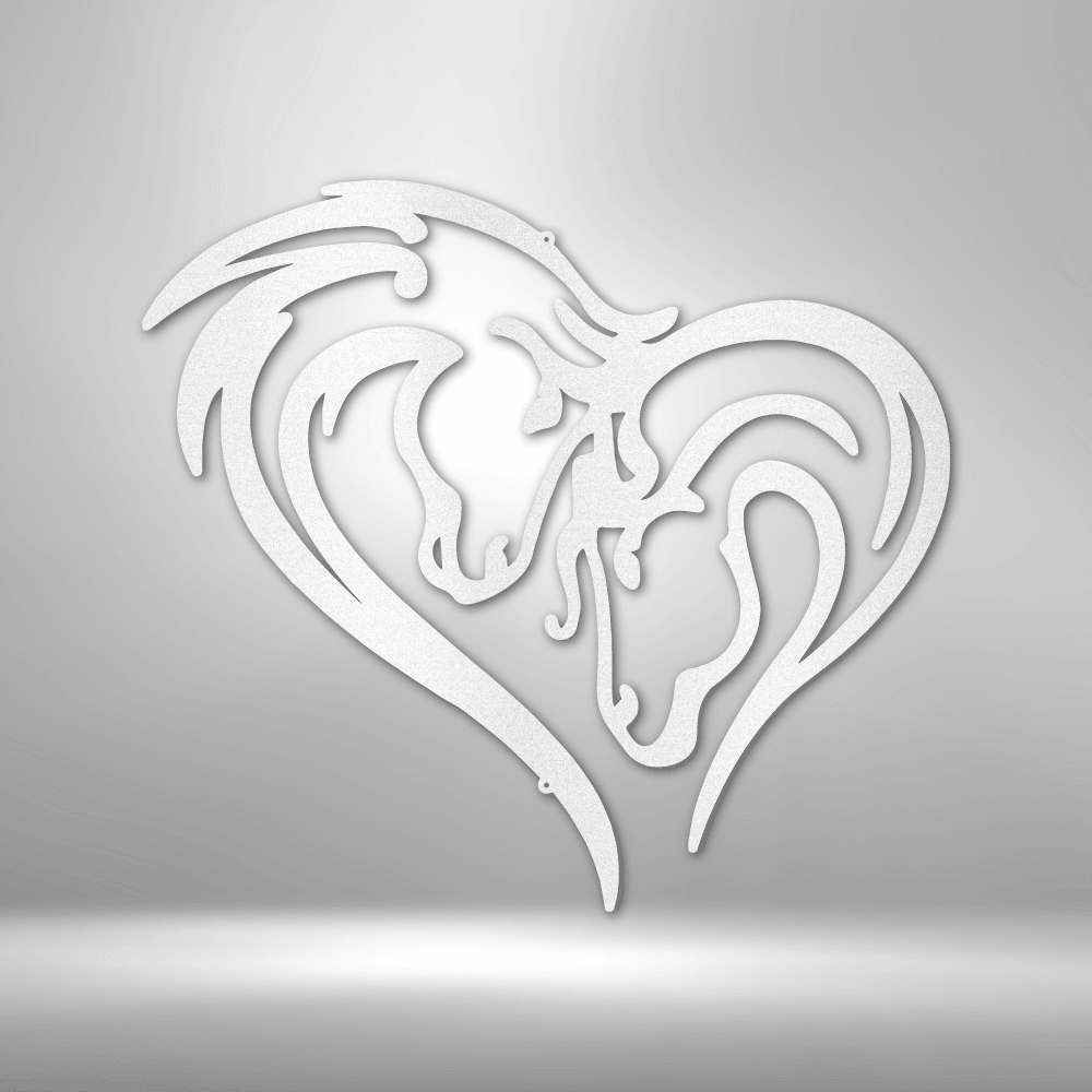 Horse Love Steel Wall Sign - Mallard Moon Gift Shop
