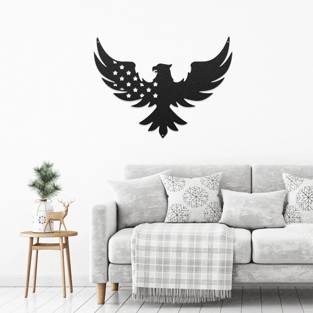 Patriotic Eagle Metal Art Wall Sign