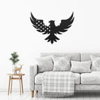 Patriotic Eagle Metal Art Wall Sign