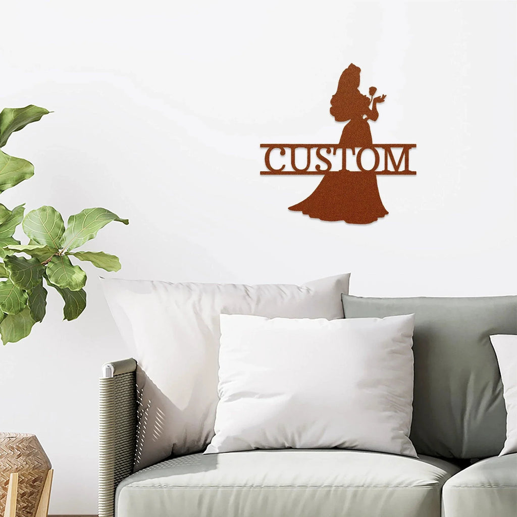 Princess Aurora Personalized Metal Art Wall Sign