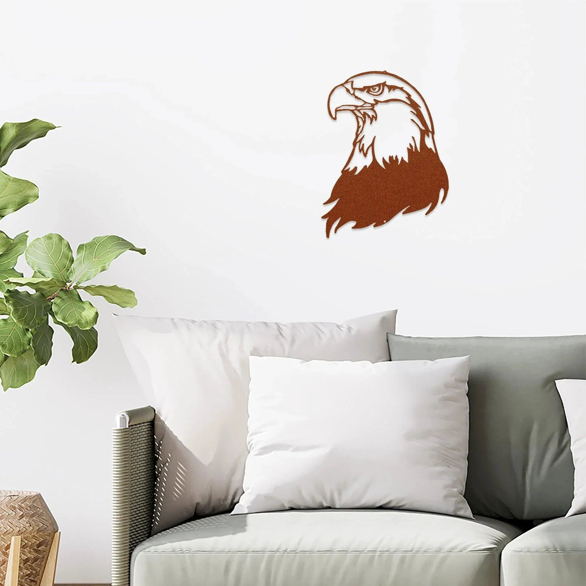 Bald Eagle Head Metal Art Wall Sign