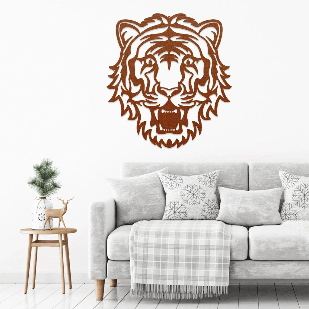 Tiger Metal Art Wall Sign