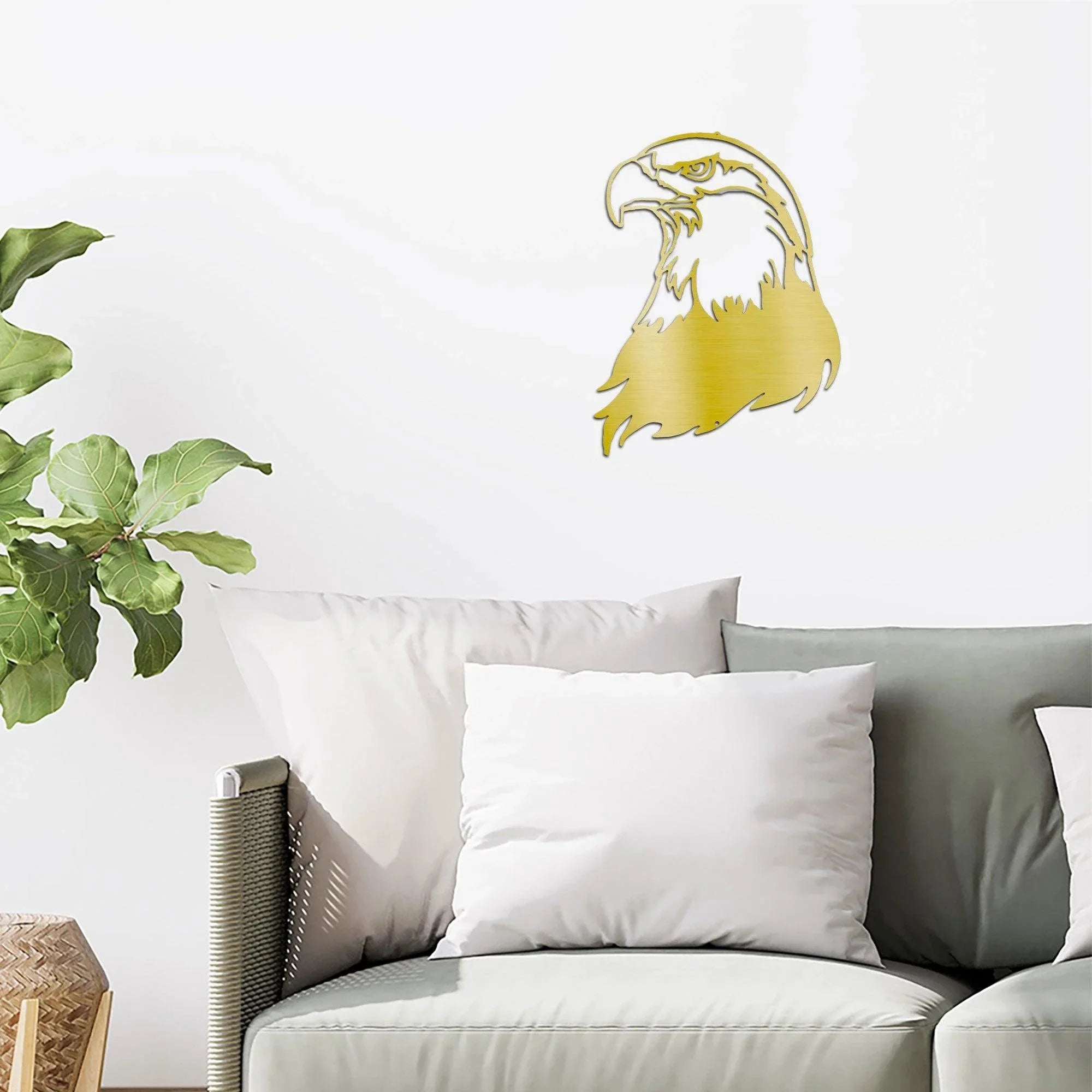 Bald Eagle Head Metal Art Wall Sign