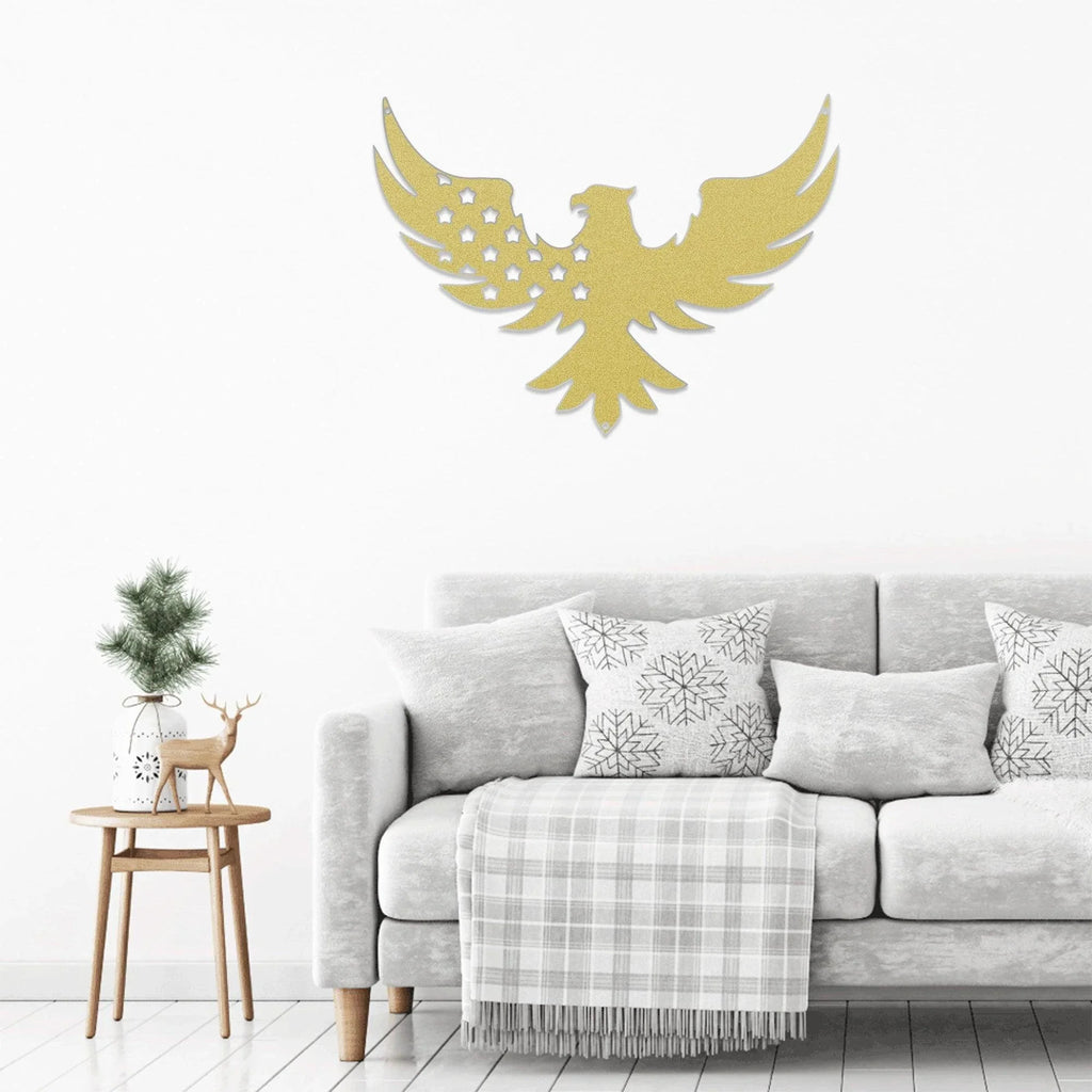 Patriotic Eagle Metal Art Wall Sign