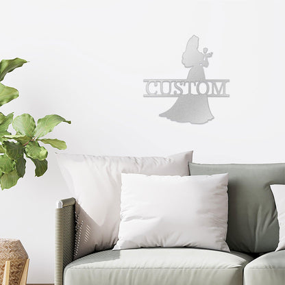 Princess Aurora Personalized Metal Art Wall Sign - Mallard Moon Gift Shop