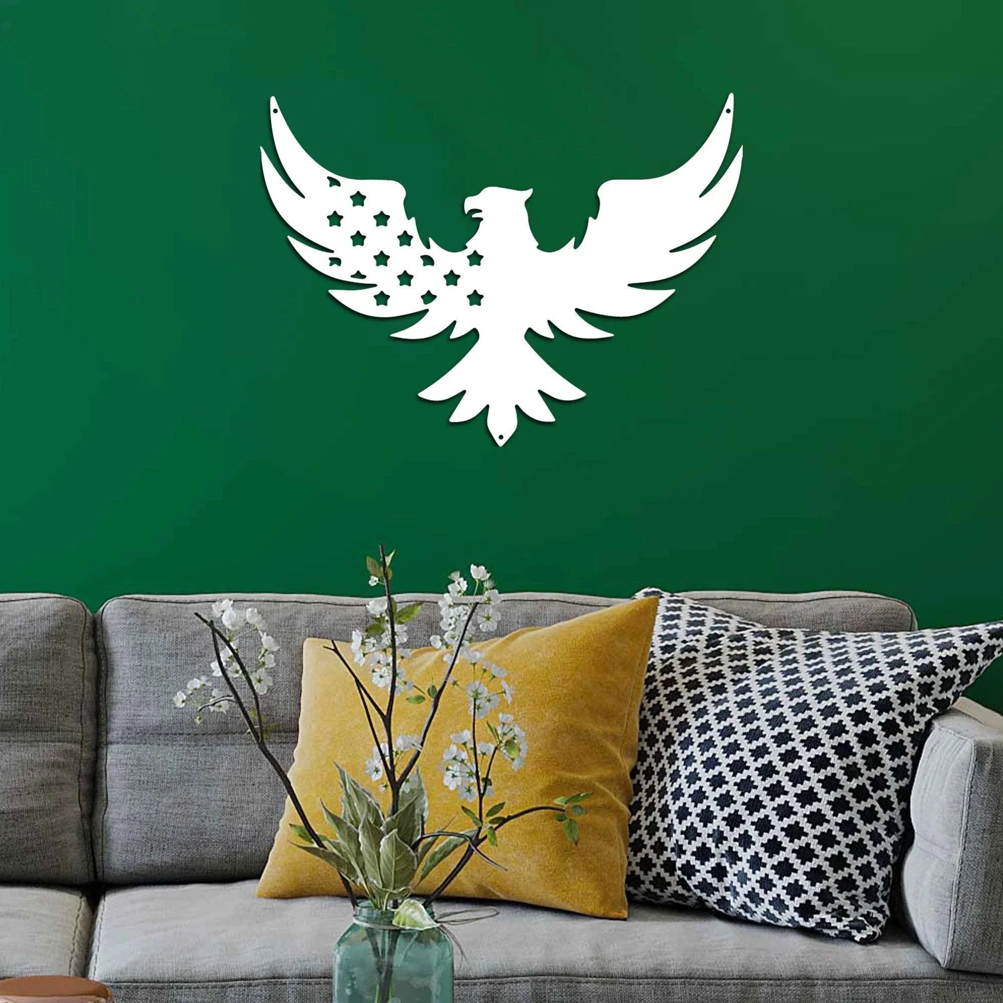 Patriotic Eagle Metal Art Wall Sign