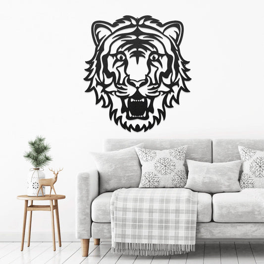 Tiger Metal Art Wall Sign - Mallard Moon Gift Shop