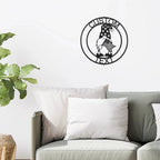 Patriotic Gnome Custom Name Metal Art Wall Sign
