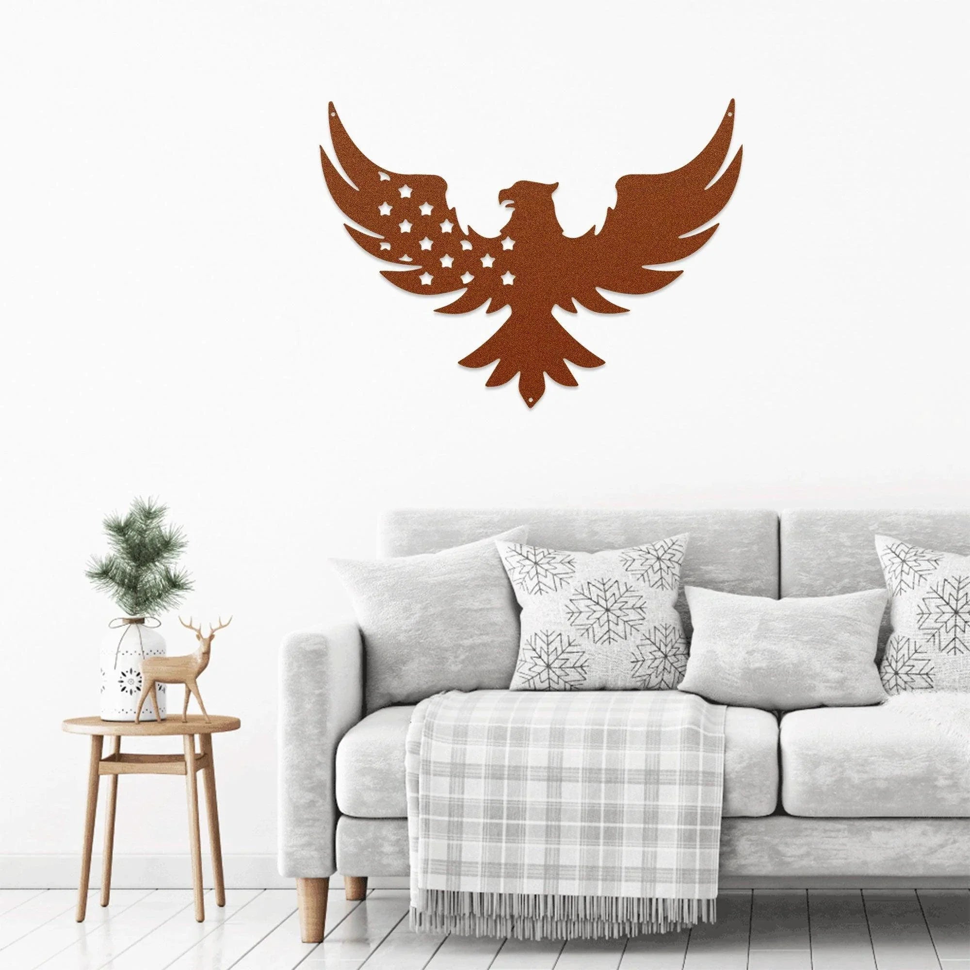 Patriotic Eagle Metal Art Wall Sign