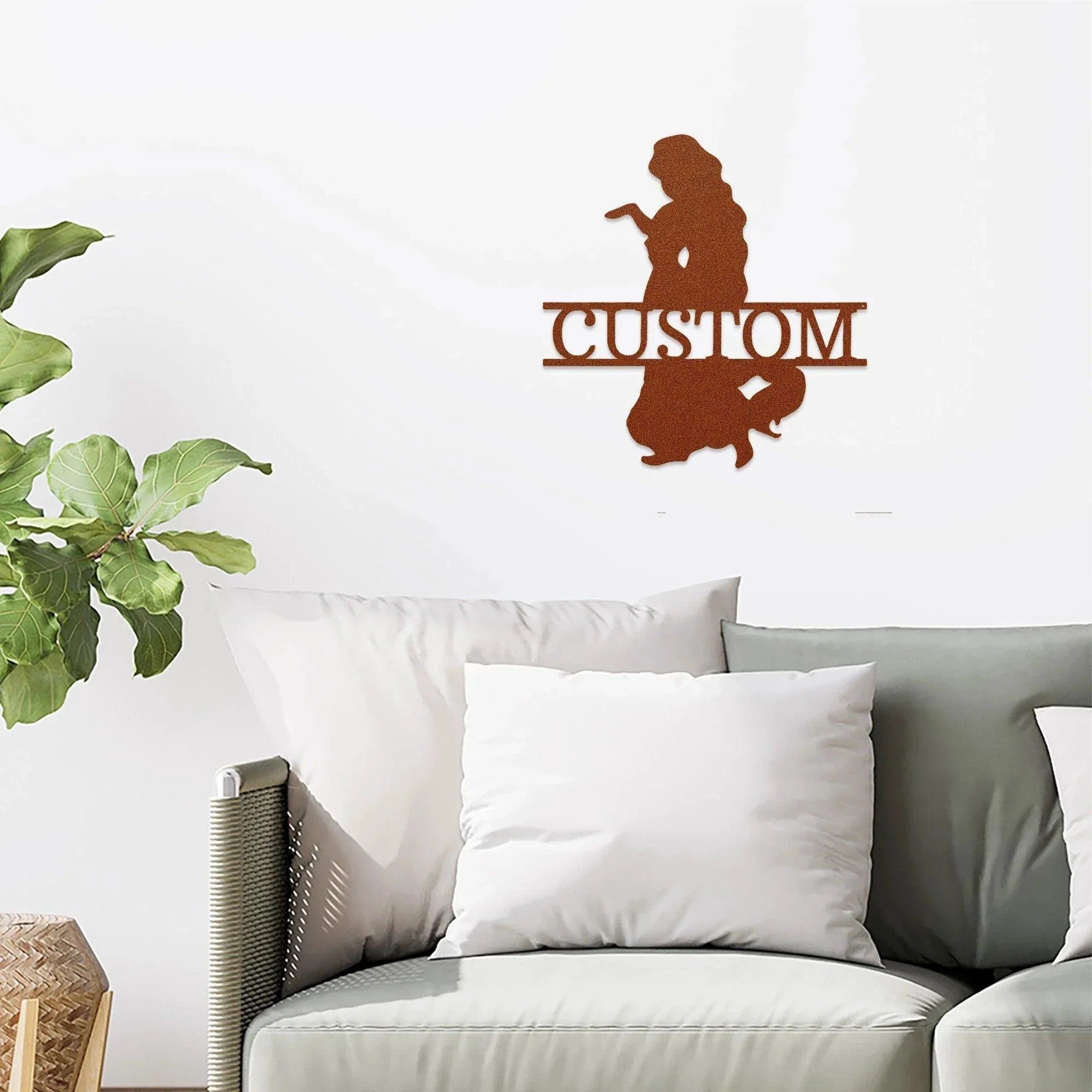 Princess Rapunzel Personalized Name Metal Art Wall Sign