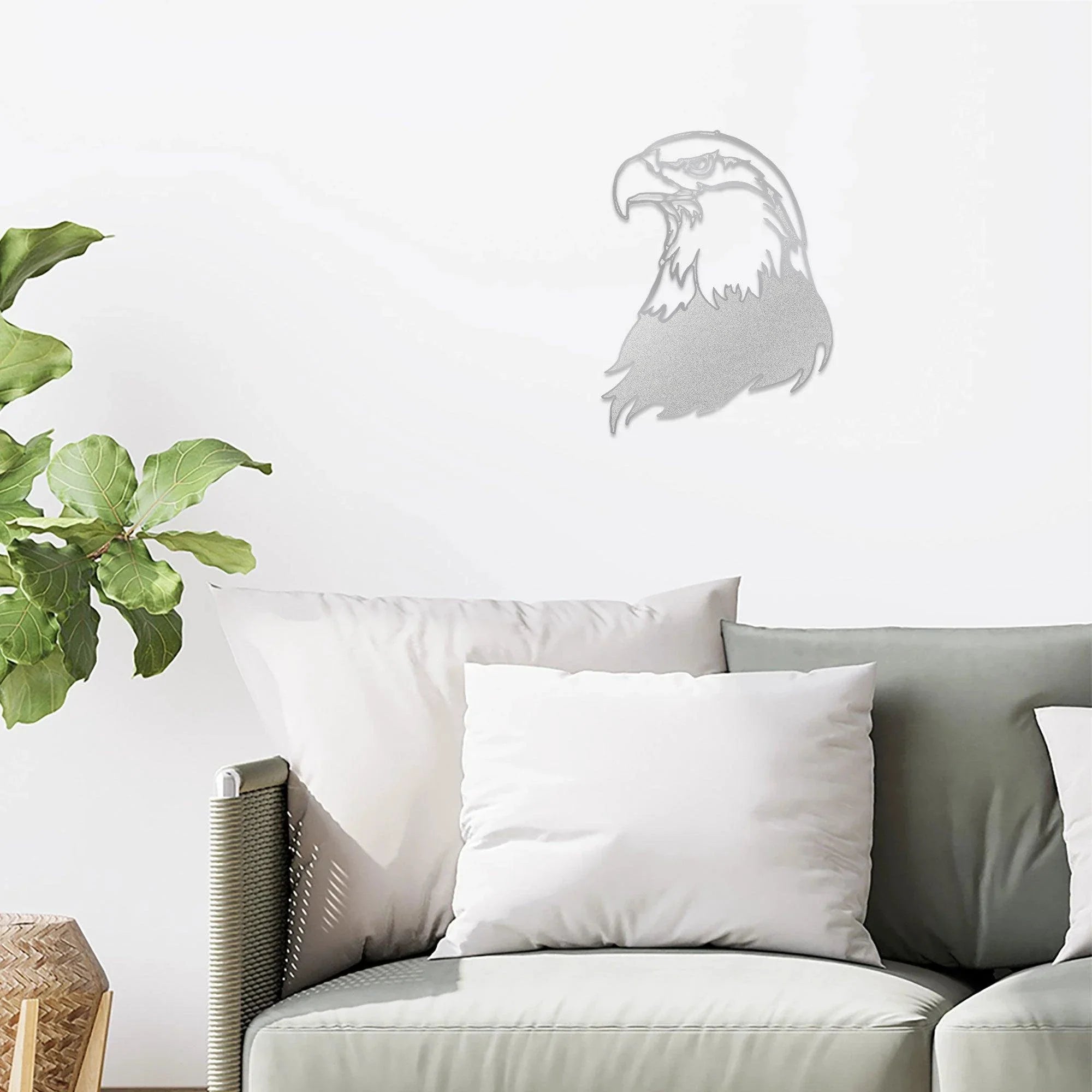 Bald Eagle Head Metal Art Wall Sign