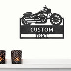 Motorcycle Shop Custom Name Indoor Outdoor Steel Wall Sign