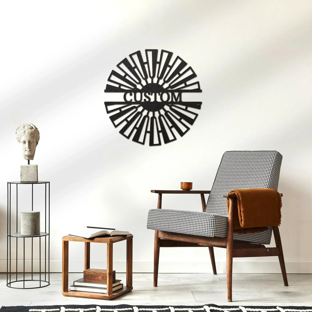 Windmill Custom Name Steel Wall Sign Metal Art