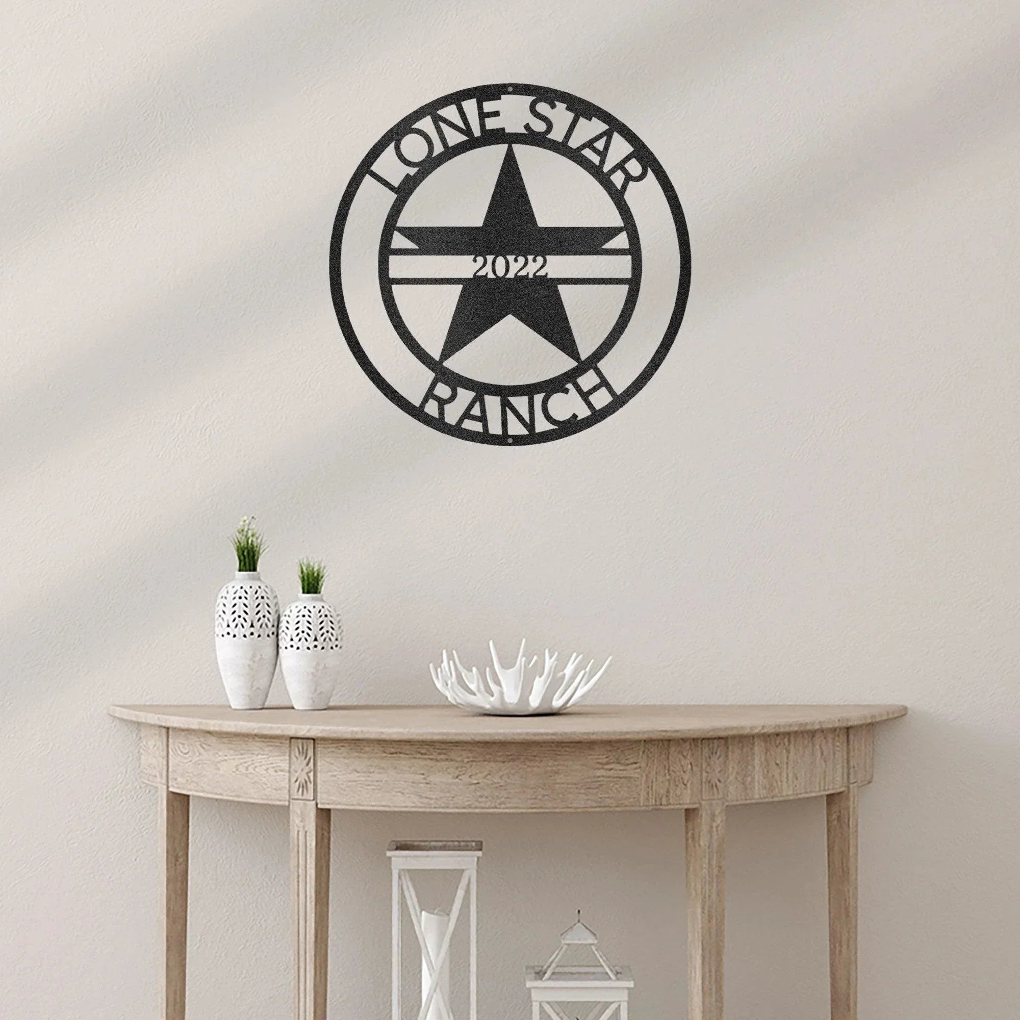 Lone Star Custom Name Metal Wall Art