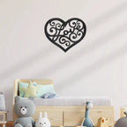 Love Heart Swirl Metal Wall Art