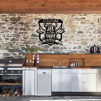 Viking Battle Axe Plaque Monogram Personalized Name Indoor Outdoor Steel Wall Sign Metal Art