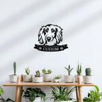 Dachshund Face Custom Name Metal Art Wall Sign