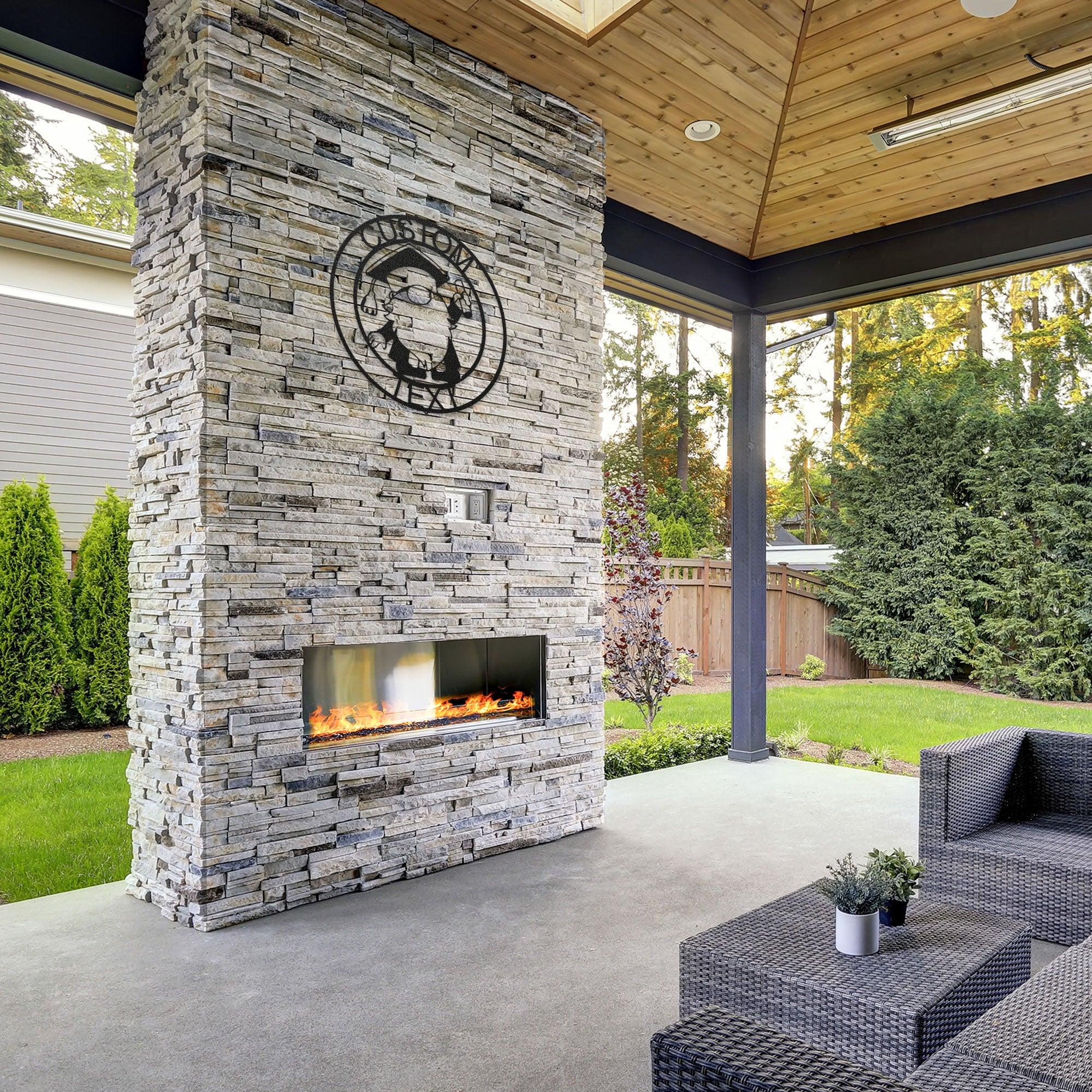 Gnome Graduate Custom Name Metal Art Wall Sign Home Decor - Mallard Moon Gift Shop