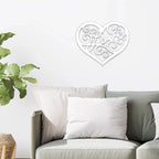 Love Heart Swirl Metal Wall Art