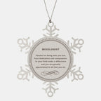 Mixologist Snowflake Ornament - Thanks for being who you are - Birthday Christmas Jewelry Gifts Coworkers Colleague Boss