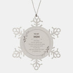 Mom Keepsake Snowflake Ornament Remember, you will never lose. You will either WIN or LEARN, Birthday Christmas Gifts Ideas