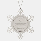 Mom Snowflake Ornament, Motivational Birthday, Christmas Gifts - Life is learning to dance in the rain