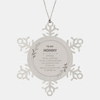 Mommy Ornament Gifts, To My Mommy Remember, you will never lose. You will either WIN or LEARN, Keepsake Snowflake Ornament For Mommy, Birthday Christmas Gifts Ideas For Mommy X-mas Gifts