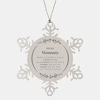 Mommy Snowflake Ornament - You are braver than you believe, stronger than you seem, Inspirational Birthday, Christmas Gifts