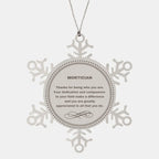 Mortician Snowflake Ornament - Thanks for being who you are - Birthday Christmas Jewelry Gifts Coworkers Colleague Boss