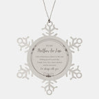Mother-In-Law Snowflake Ornament, Motivational Birthday, Christmas Gifts - Life is learning to dance in the rain