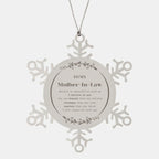Mother-In-Law Snowflake Ornament - You are braver than you believe, stronger than you seem, Inspirational Birthday, Christmas Gifts