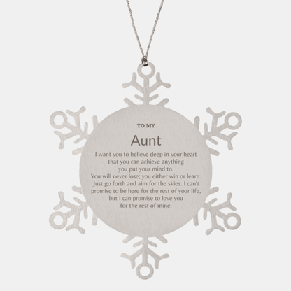 Motivational Aunt Snowflake Christmas Ornament I can promise to love you for the rest of mine Birthday Gifts