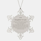 Motivational Daughter In Law Snowflake Ornament, Daughter In Law I can promise to love you for the rest of mine, Christmas Birthday Gifts