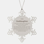 Motivational Goddaughter Snowflake Ornament- I can promise to love you for the rest of mine Christmas Birthday Gifts