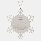 Motivational Stepdad Snowflake Ornament, Stepdad I can promise to love you for the rest of mine, Christmas Birthday Gift