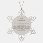 Motivational Stepmom Snowflake Ornament, Stepmom I can promise to love you for the rest of mine, Christmas Birthday Gift
