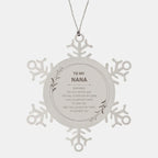 Nana Ornament Gifts, To My Nana Remember, you will never lose. You will either WIN or LEARN, Keepsake Snowflake Ornament For Nana, Birthday Christmas Gifts Ideas For Nana X-mas Gifts